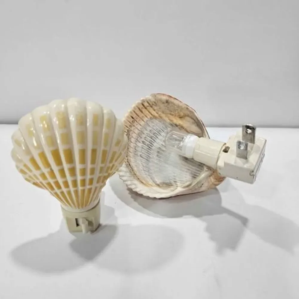 Seashell Night Lights Set - Real Shell and Decorative Shell
